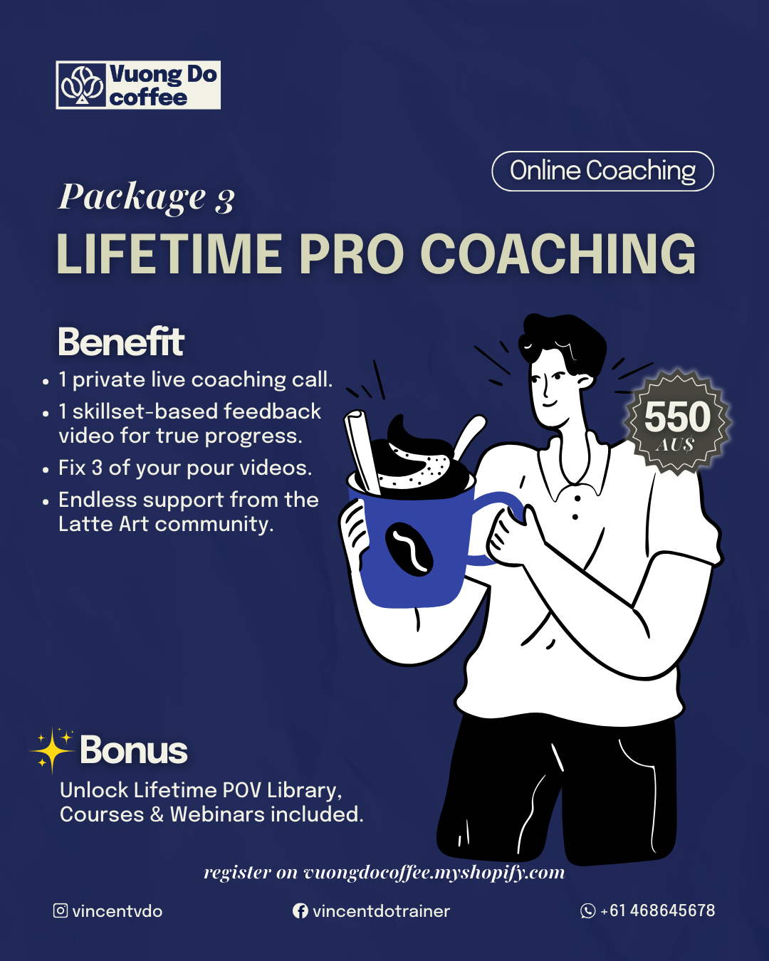 Worldwide Latte Art Coaching by Vincent