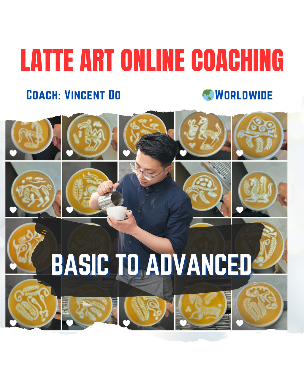 Worldwide Latte Art Coaching by Vincent