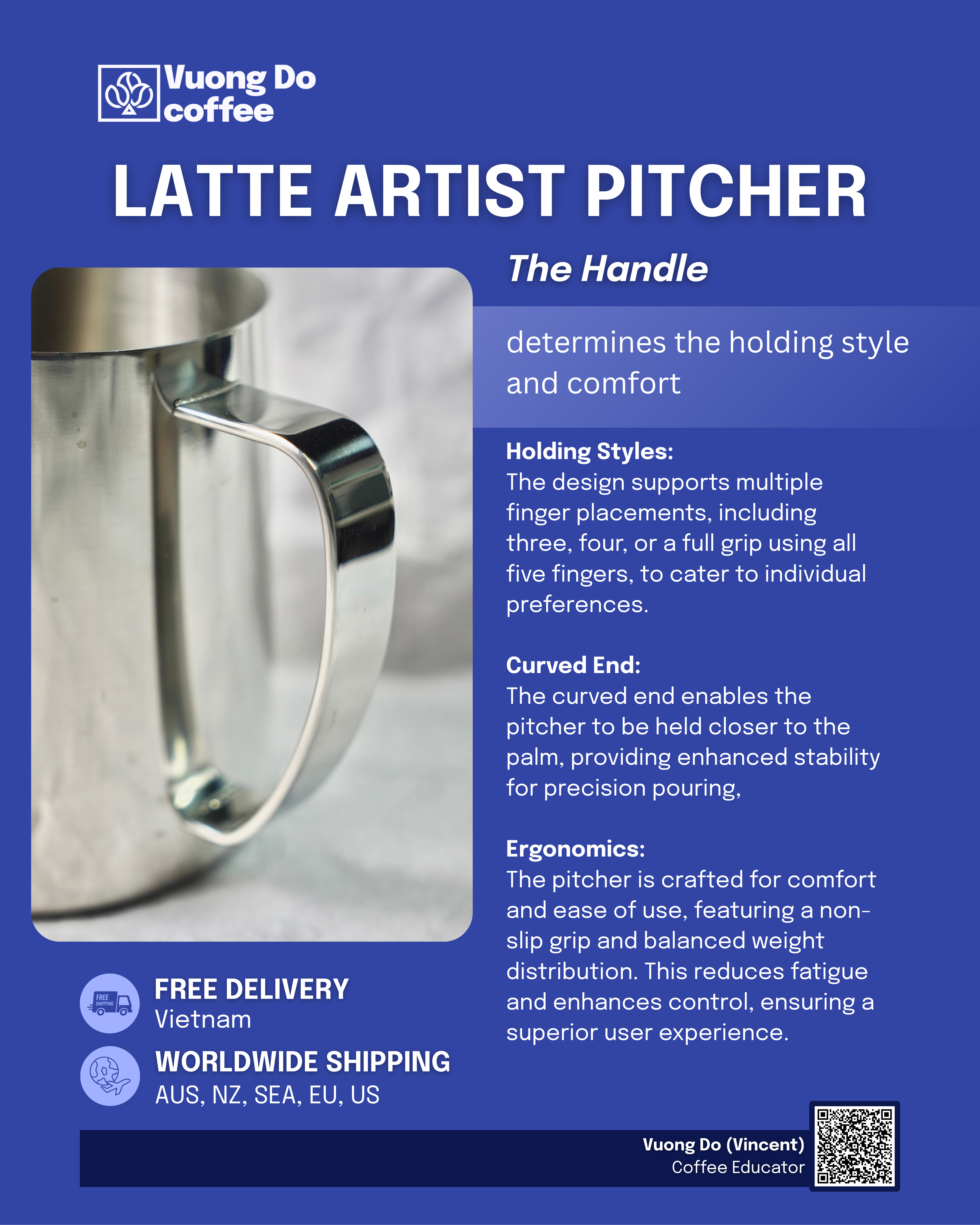 Latte Artist Milk Pitcher - Assault Rifle (650ml)